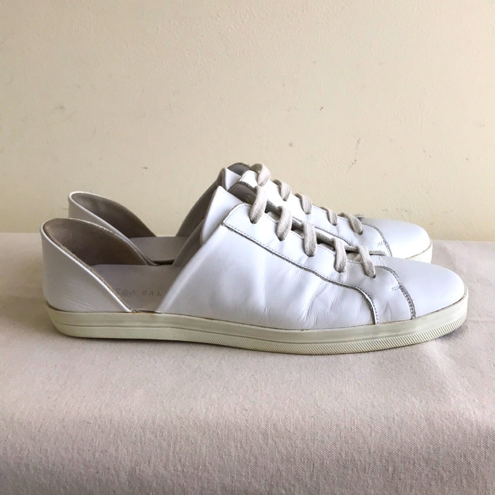 Women's White Leather Sneakers